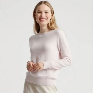 Quince Cashmere Crewneck Sweater in Minimal (Light) Pink Sz Medium